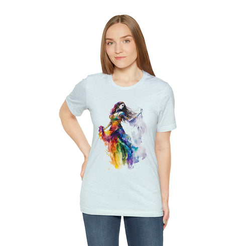 Rainbow Belly Dancer's Pose - Short Sleeve Tee